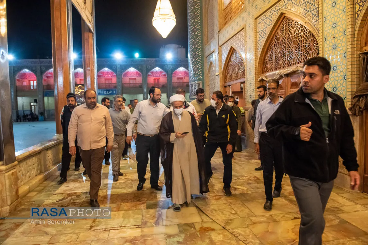حرم حضرت احمد بن موسی(ع)  شاهچراغ ساعتی پس از حمله تروریستی