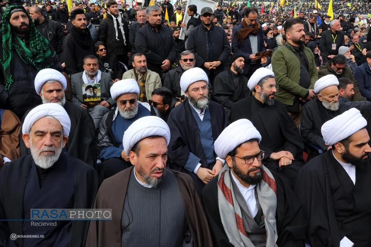 مراسم تشییع مجاهد کبیر شهید سیدحسن نصرالله و شهید سیدهاشم صفی&zwnj;الدین