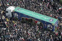 تشییع شهید دکتر علی لاریجانی، سردار سلیمانی و شهدای ناو دنا در تهران