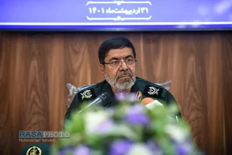 نشست خبری سردار رمضان شریف سخنگو و مسئول روابط عمومی کل سپاه در قم