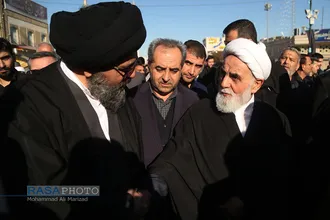 تشییع پیکر آیت الله سید هاشم رسولی محلاتی با حضور علما و روحانیان و مردم انقلابی قم