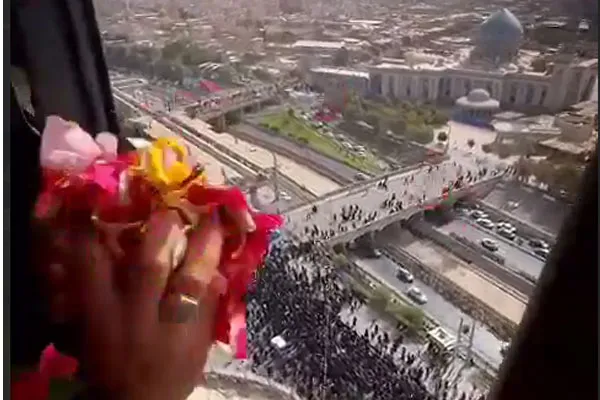 گلباران حرم بانوی کرامت در سالروز ورود به قم