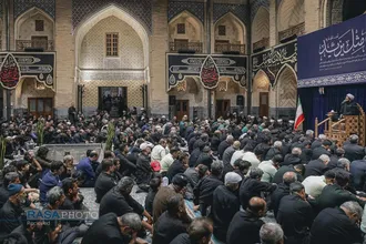عزاداری روز عاشورای حسینی در مدرسه دو درب حرم مطهر رضوی