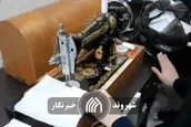 تولید ماسک توسط بسیج خواهران و هلال احمر فومن