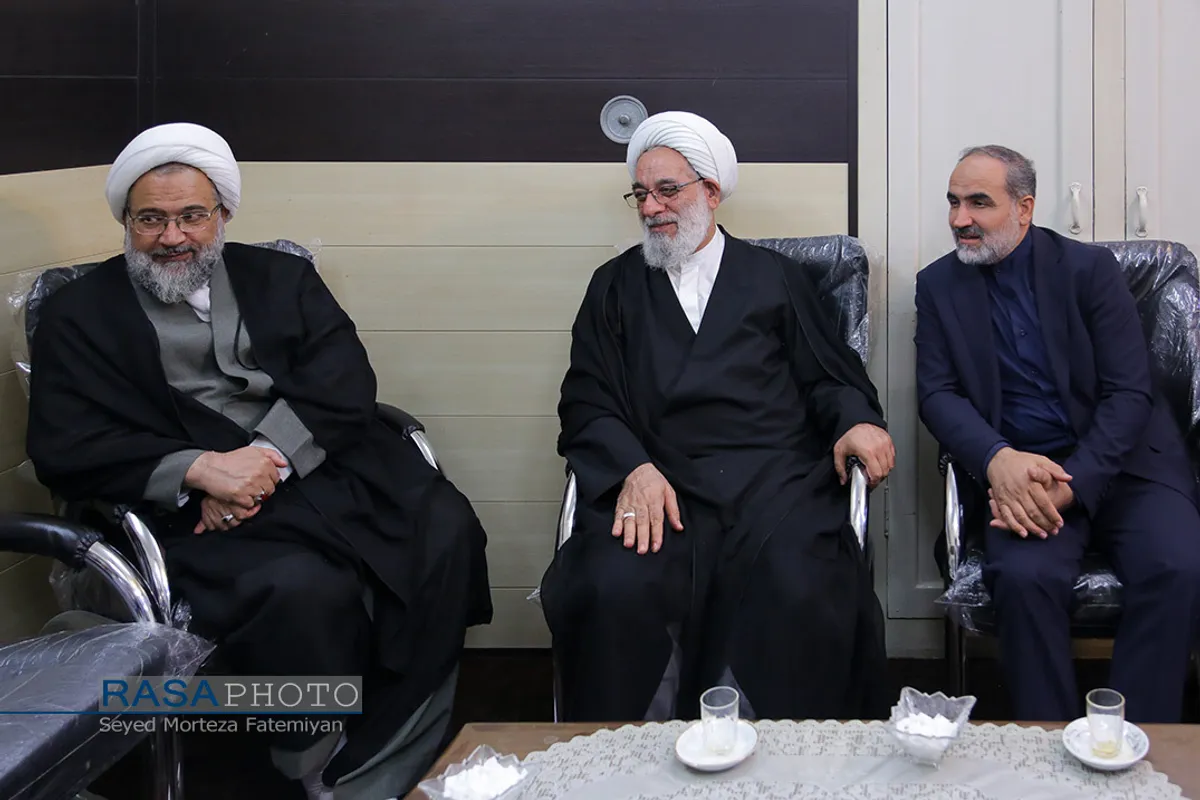 دیدار حجت الاسلام والمسلمین فرخ فال و آیت الله علیدوست با آیت الله مروارید در مشهد
