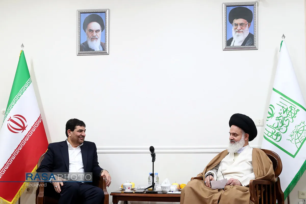 دیدار مخبر معاون اول رئیس جمهور با حضرت آیت الله نوری همدانی و شخصیت&zwnj;های حوزه علمیه قم