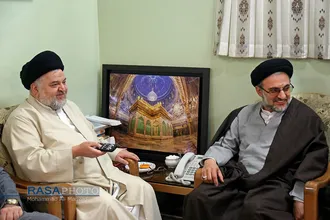 دیدار حجت الاسلام والسملمین خاموشی رئیس ساز مان اوقاف با مراجع تقلید و علما