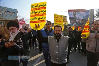 راهپیمایی مردم بجنورد در محکومیت شهادت سپهبد قاسم سلیمانی&lrm;&lrm;