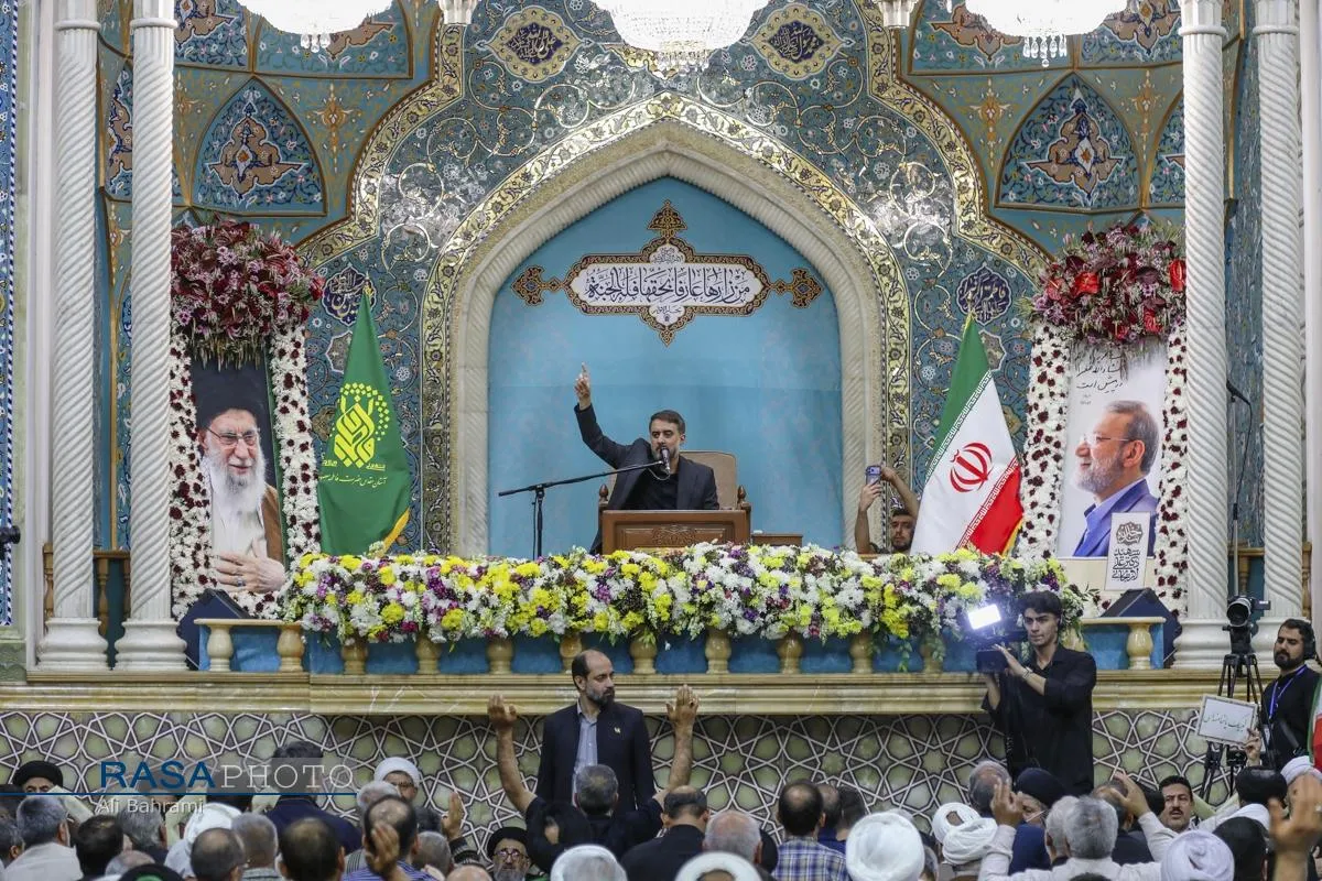 مراسم بزرگداشت چهلم شهیدان لاریجانی