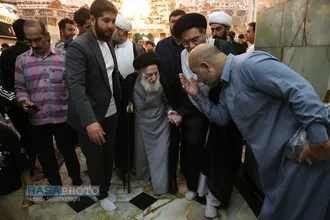 تشرف حضرت آیت الله شبیری زنجانی به حرم حضرت فاطمه معصومه (سلام&zwnj;الله&zwnj;علیها)