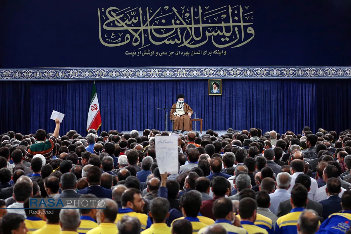 دیدار کارگران با مقام معظم رهبری
