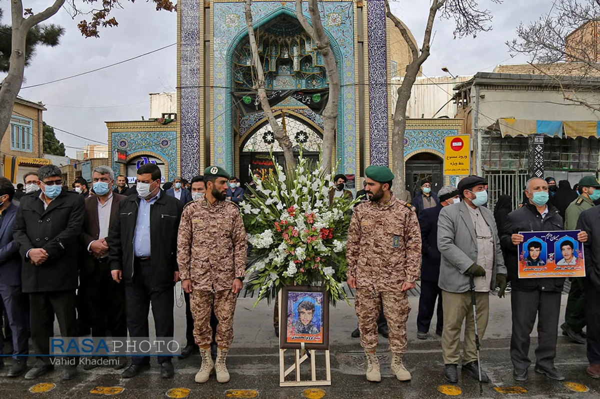 تشییع دو شهید دفاع مقدس در بجنورد