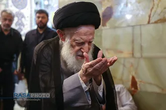 تشرف حضرت آیت الله شبیری زنجانی به حرم حضرت فاطمه معصومه (سلام&zwnj;الله&zwnj;علیها)