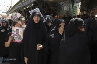 تشییع ۲ شهید سپاه در حمله رژیم صهیونیستی