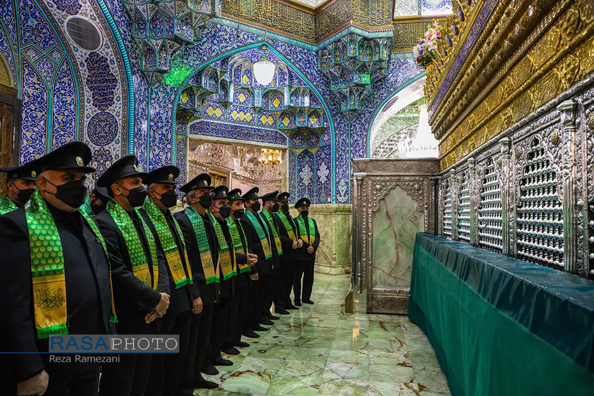 آیین سیاهپوشان ضریح مطهر بانوی کرامت