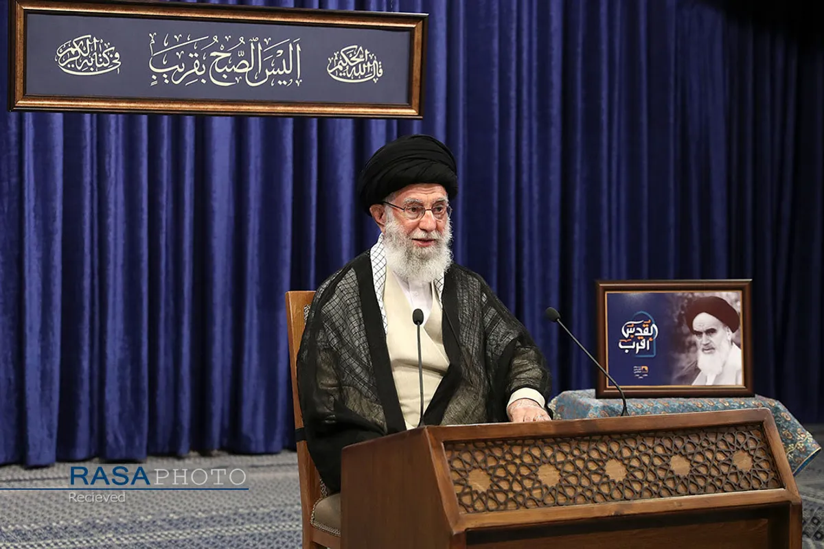 سخنرانی تلویزیونی مقام معظم رهبری به مناسبت روز جهانی قدس