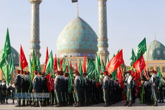 &laquo;عهد سربازی&raquo; نیرو&zwnj;های مسلح با امام زمان (عج) در جمکران&lrm;&lrm;