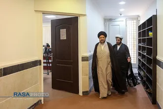 ورود آیت الله بطحایی | نشست هم اندیشی اساتید حوزه علمیه قم