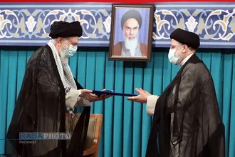 تصاویری از شهید آیت الله رئیسی و همراهان ایشان در کنار رهبر معظم انقلاب