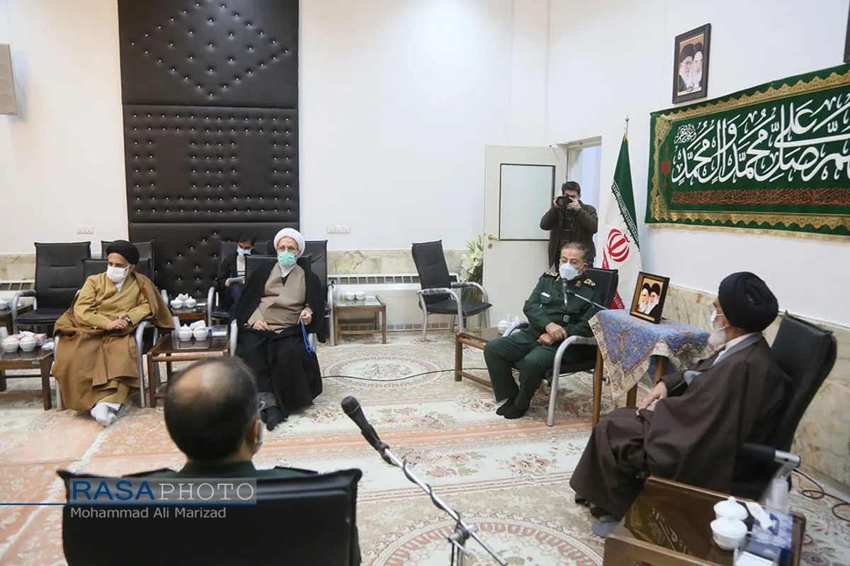 دیدار رئیس سازمان بسیج مستضعفین با مراجع تقلید و علما در قم