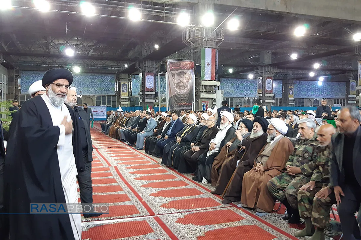 مراسم گرامیداشت چهلمین روز شهادت سپهبد سلیمانی و ابومهدی المهندس در اهواز&lrm;