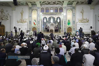 مراسم ترحیم مادر مکرمه سیدحسن نصرالله در حرم حضرت معصومه (سلام&zwnj;الله&zwnj;علیها)