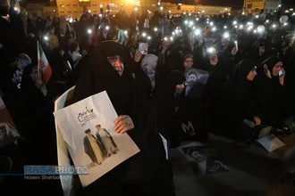 تجمع مردم قم در امتداد ابراهیم جهت اعتلای مسیر خدمت و پیشرفت