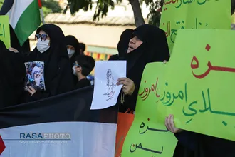 تجمع تعدادی از دانشجویان مشهد در حمایت از مردم مظلوم غزه
