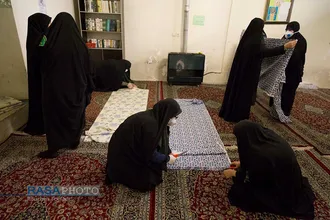 کارگاه تولید جهادی لوازم بهداشتی در امامزاده علی بن حمزه (ع) تهران&lrm;
