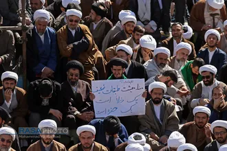 تجمع بزرگ علما، اساتید و طلاب حوزه علمیه قم با عنوان "جهاد بزرگ برای ساختن ایران اسلامی بزرگ"