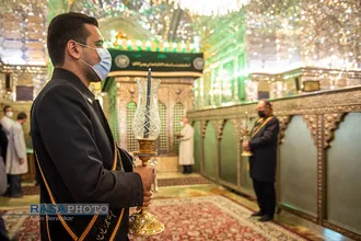 آیین گلاب شویی مضجع شریف حضرت احمدبن موسی الکاظم (ع) &lrm;&lrm;