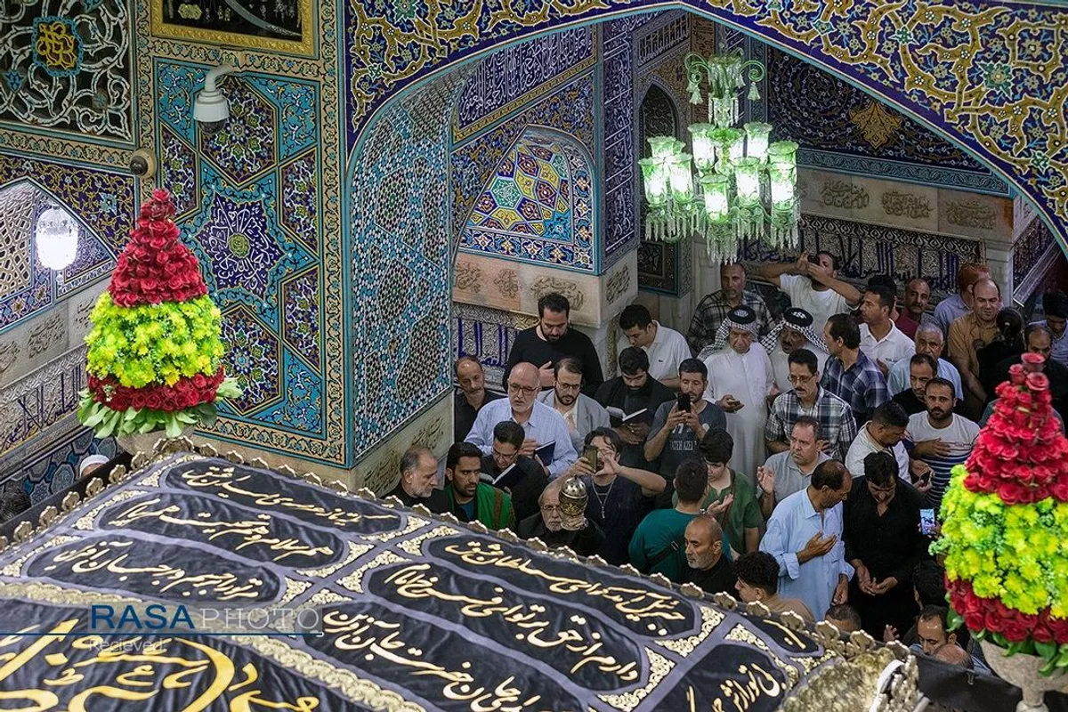 آیین تعویض پوش ضریح منور رضوی در آغاز ماه محرم