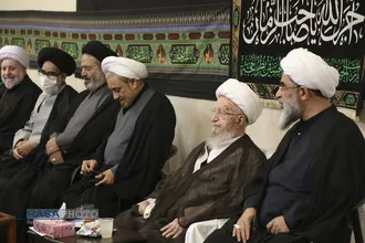 عزاداری روز تاسوعای حسینی (ع) در بیت حضرت آیت الله مکارم شیرازی