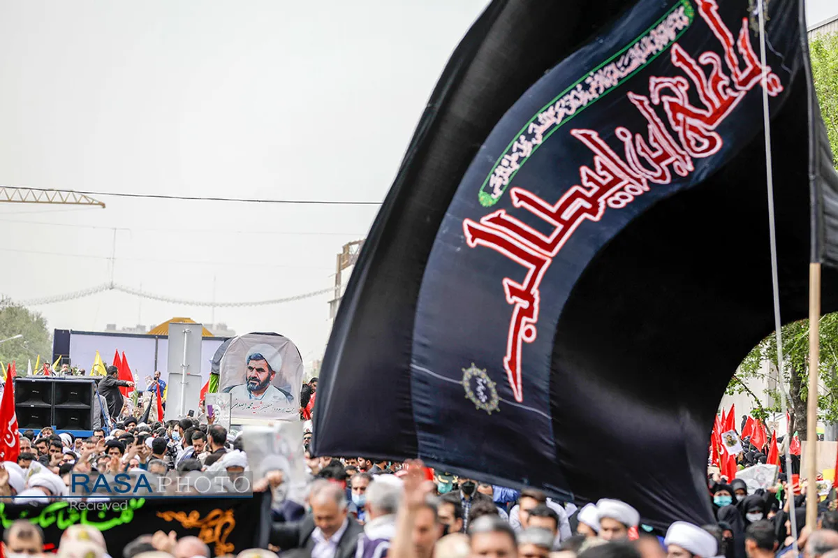 تشییع طلاب شهید حرم مطهر رضوی در مشهد