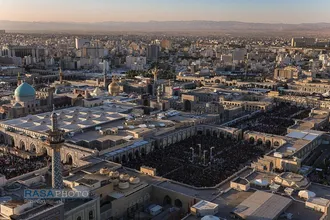 تصاویر هوایی تشییع قائد شهید امت در مشهد مقدس