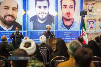 مراسم سالگرد شهادت طلبه بسیجی مدافع امنیت، حسن مختارزاده و یادواره شهدای روحانی