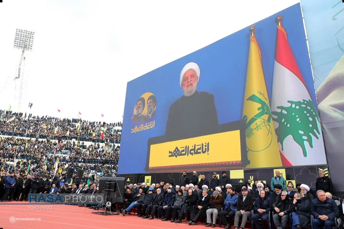 مراسم تشییع مجاهد کبیر شهید سیدحسن نصرالله و شهید سیدهاشم صفی&zwnj;الدین