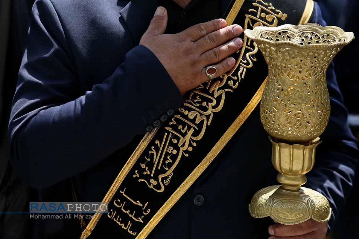 عزاداری خادمان حرم حضرت معصومه (س) در روز شهادت حضرت امام جواد الائمه (ع)