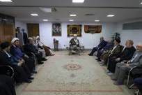 دیدار دبیر شورای عالی انقلاب فرهنگی با نماینده ولی‌فقیه در آذربایجان شرقی+ تصاویر