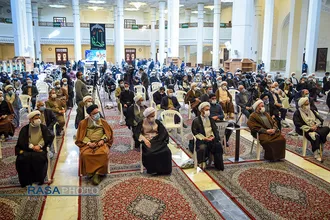 مراسم ارتحال آیت الله مصباح یزدی در حرم مطهر احمد بن موسی (ع) در شیراز&lrm;