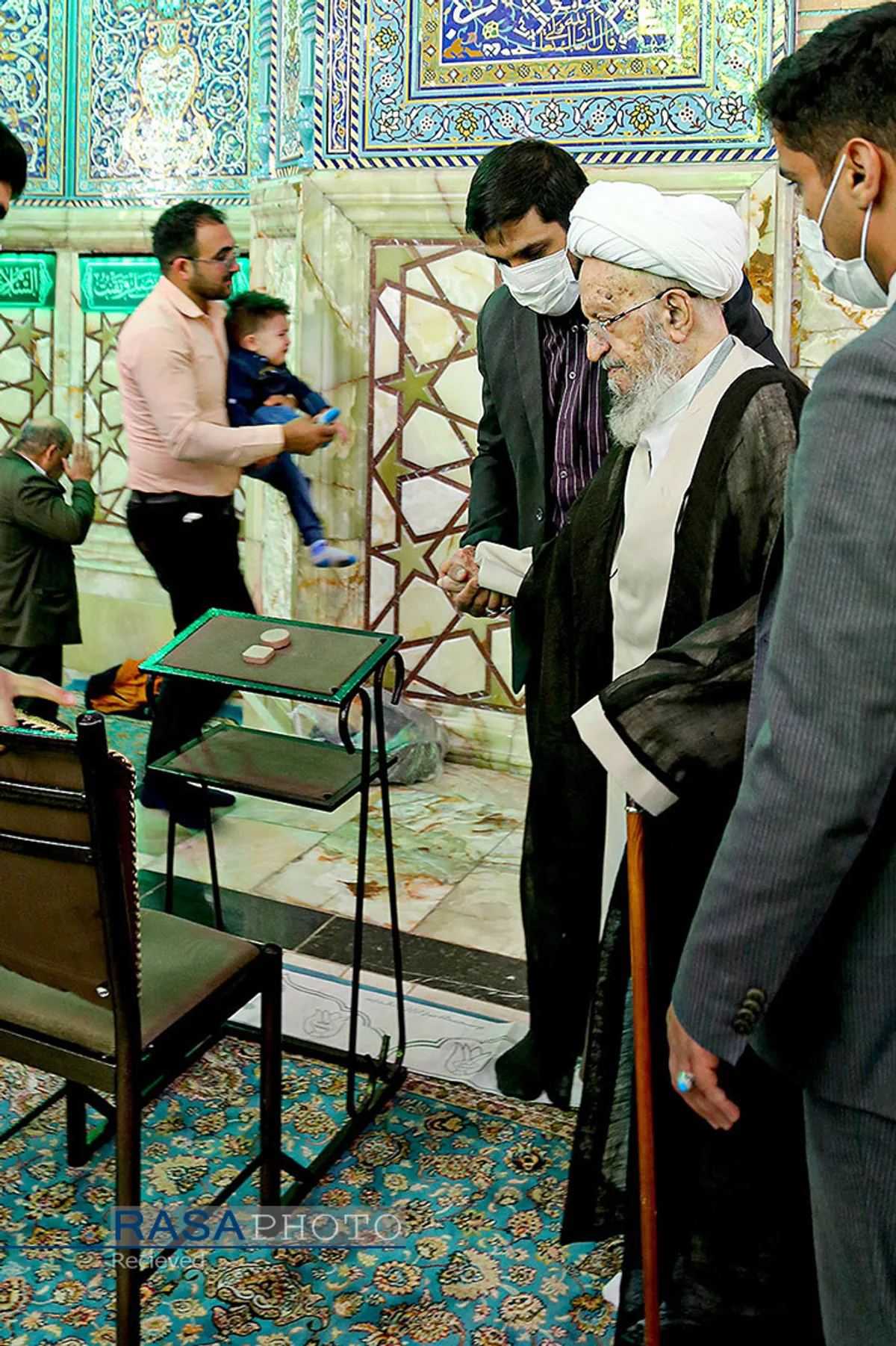 حضور حضرت آیت الله مکارم شیرازی در مسجد مقدس جمکران