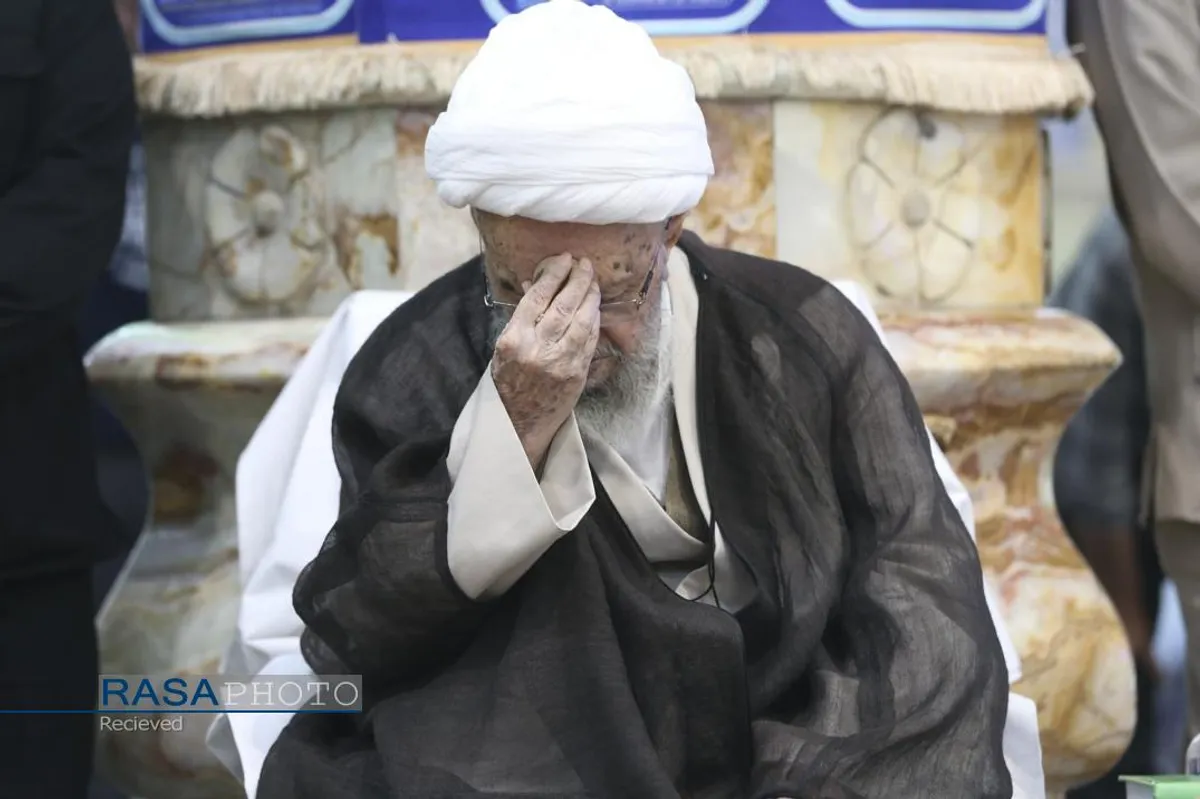حضور حضرت آیت الله مکارم شیرازی در مسجد مقدس جمکران