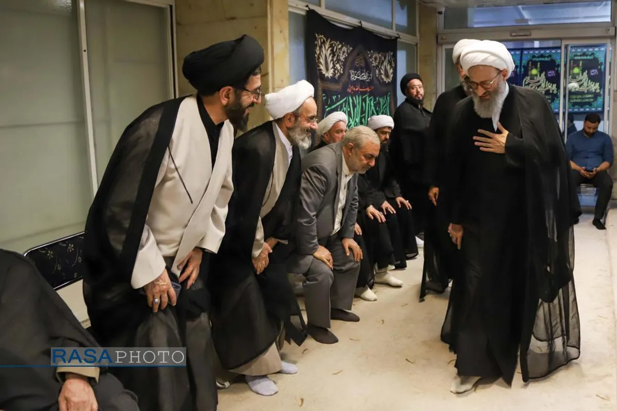 عزاداری روز اربعین حسینی (ع) در بیوت حضرات آیات نوری همدانی و مکارم شیرازی