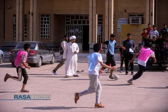 حضور طلاب در اردوگاه&zwnj;های اسکان سیل زدگان خوزستان | جهاد ادامه دارد