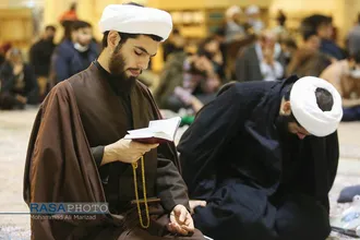 مراسم چهلم مرحوم آیت الله مجتهد شبستری در حرم کریمه اهل&zwnj;بیت (ع)