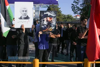 تجمع تعدادی از دانشجویان مشهد در حمایت از مردم مظلوم غزه
