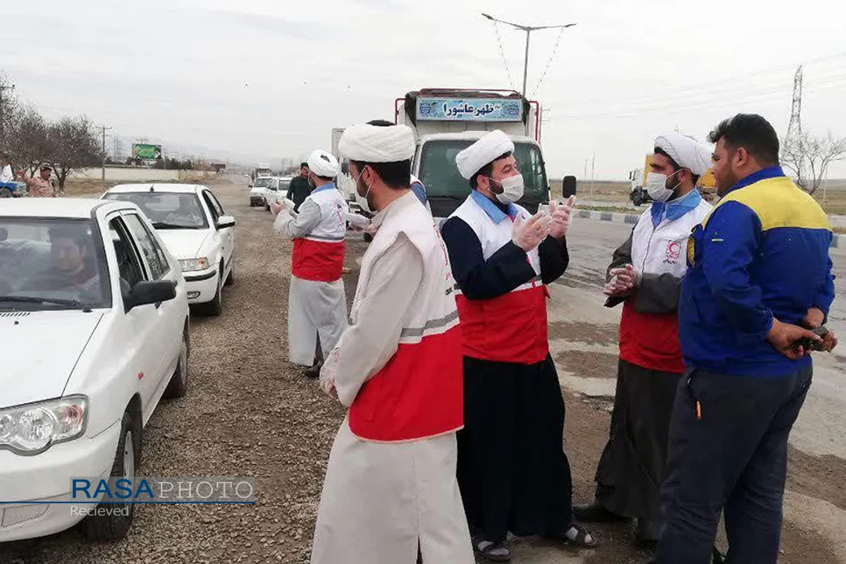 فعالیت جهادی طلاب استان خراسان شمالی در مقابله با کرونا
