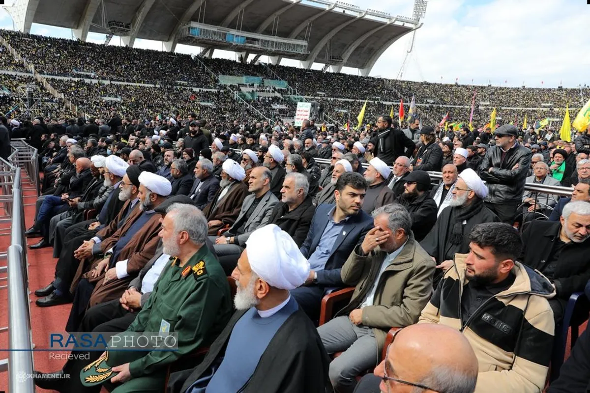 مراسم تشییع مجاهد کبیر شهید سیدحسن نصرالله و شهید سیدهاشم صفی&zwnj;الدین