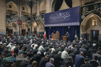 عزاداری روز عاشورای حسینی در مدرسه دو درب حرم مطهر رضوی