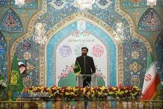 آیین خطبه&zwnj;خوانی آغاز دهه کرامت در حرم حضرت فاطمه معصومه (سلام الله علیها)